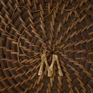 Gold “M” Necklace